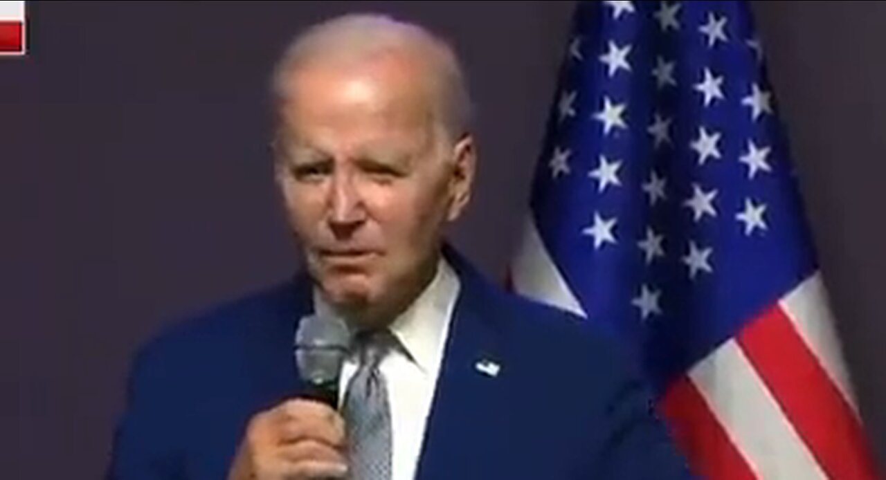 Pedo Joe Biden went off script, then started whispering about global warming