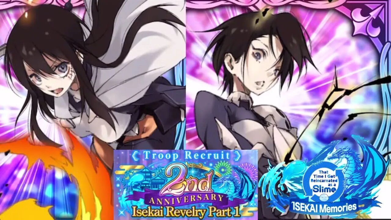 SLIME ISEKAI Memories: Troop Recruit 2nd Anniversary Isekai Revelry P1 Banner Summons