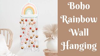 Everyday Crafting: Boho Rainbow Wall Hanging | DIY Boho Wall Hanging | DIY Boho Decor