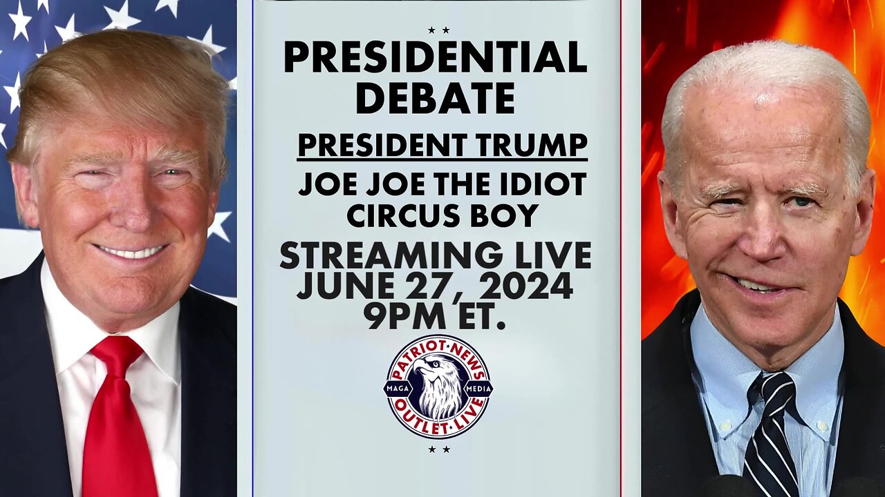 LIVE REPLAY: The 2024 Presidential Debate | President Trump v Joe Joe The Idiot Circus Boy | 06/27/2024