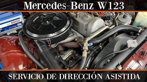 Mercedes Benz W123 - Como hacer el servicio de dirección assistida clase E tutorial Cambio de aceite