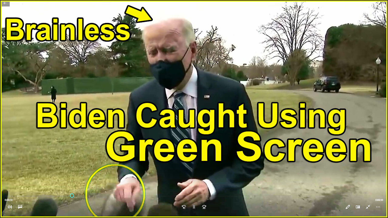 Biden Caught on Green Screen News Conference