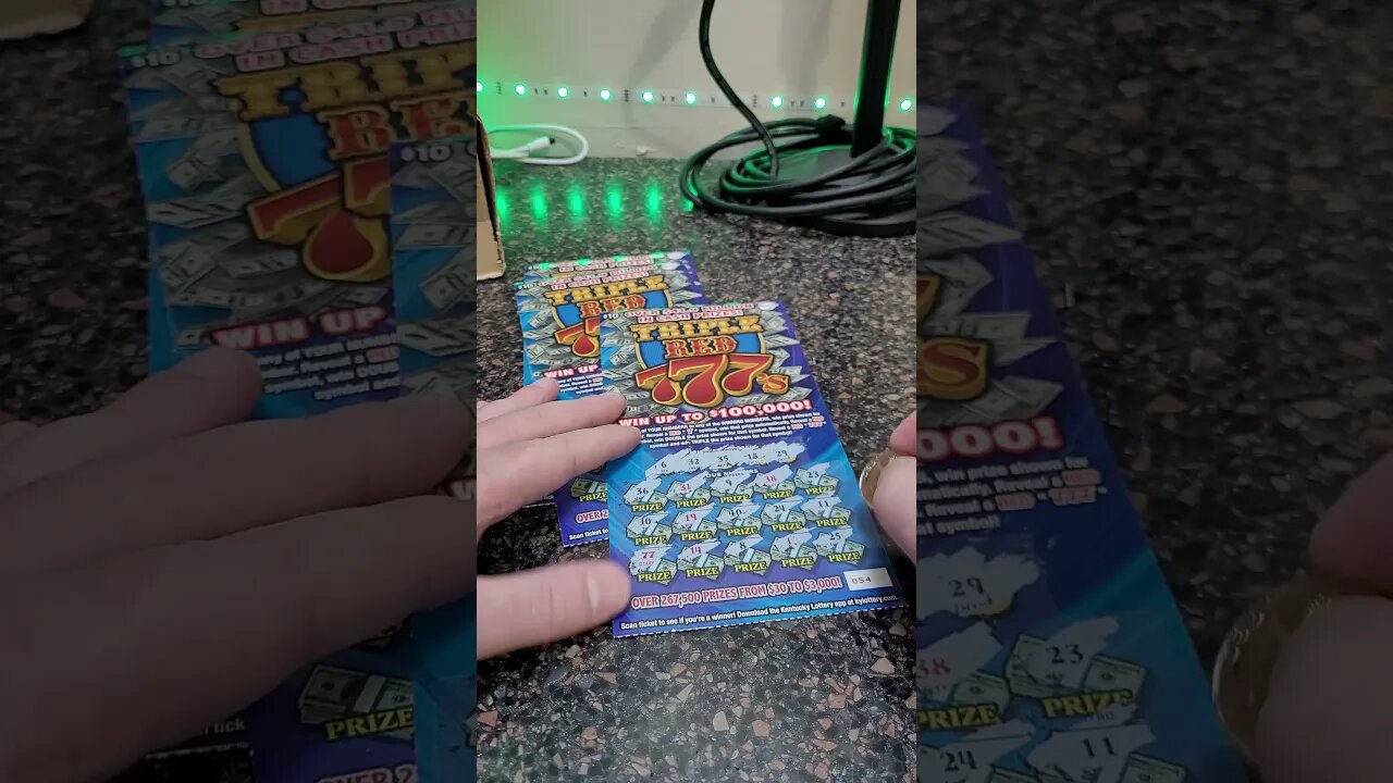 Lucky 7 WINNING Scratch Off Lottery Ticket