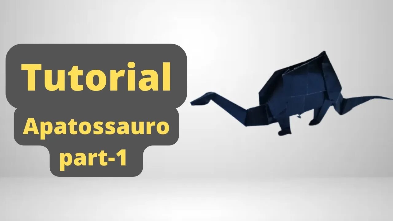Como fazer uma dinossauro de origami (Apatossauro) - Tutorial parte 1