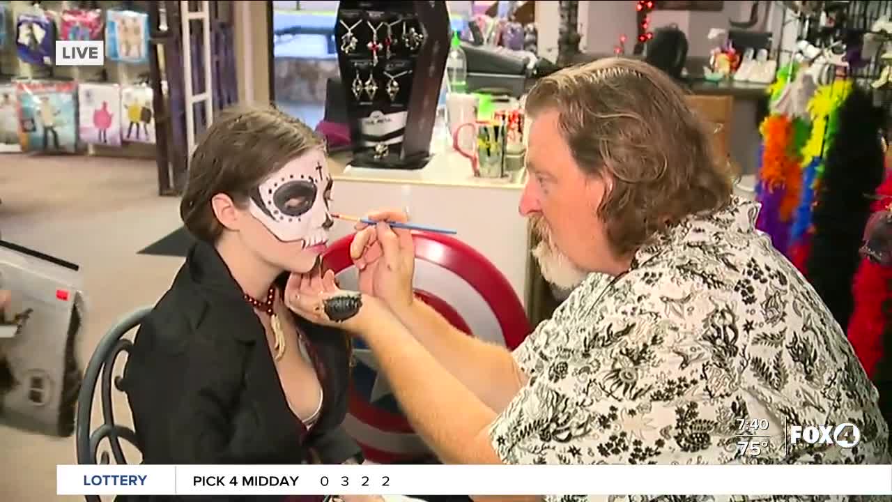 Halloween makeup service at Red Headed Witches