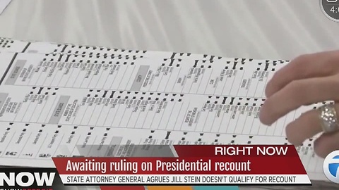 Awaiting ruling on presidential recount