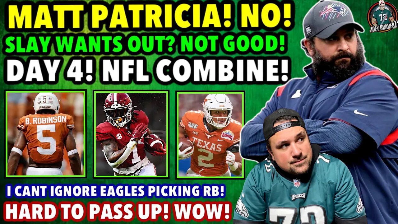 MATT PATRICIA TO THE EAGLES! BIJAN ROBINSON IS TEMPTING! GIBBS? ROSCHON JOHNSON? LONG RANT! UPDATE!