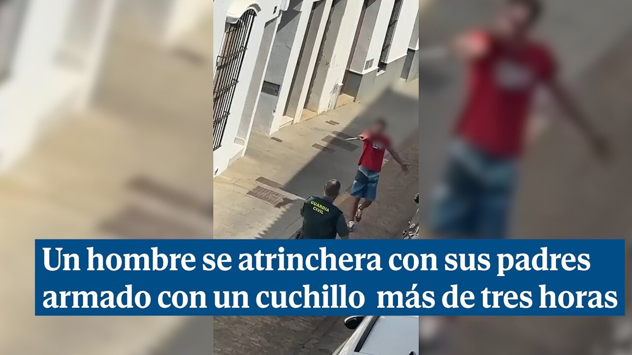 Un hombre se atrinchera armado con un cuchillo con sus padres durante más de tres horas