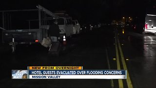 Mission Valley hotel guests evacuated over flooding concerns