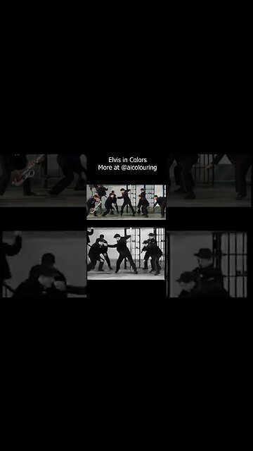 1957 Elvis Presley - Jailhouse Rock Colorized