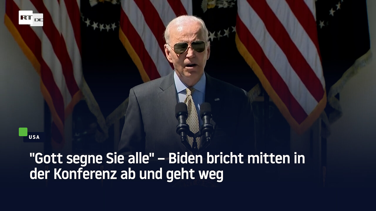 "Gott segne Sie alle" – Biden bricht mitten in der Konferenz ab und geht weg