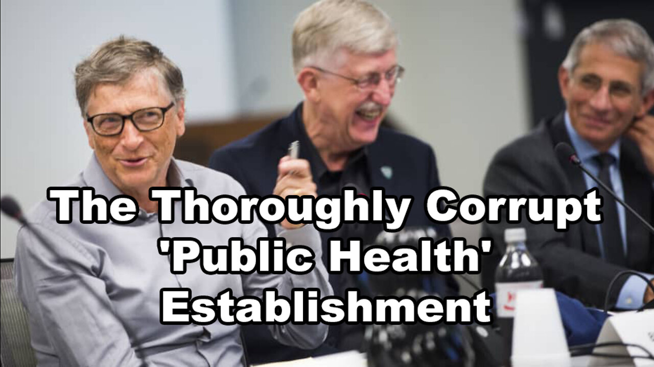 The Thoroughly Corrupt 'Public Health' Establishment