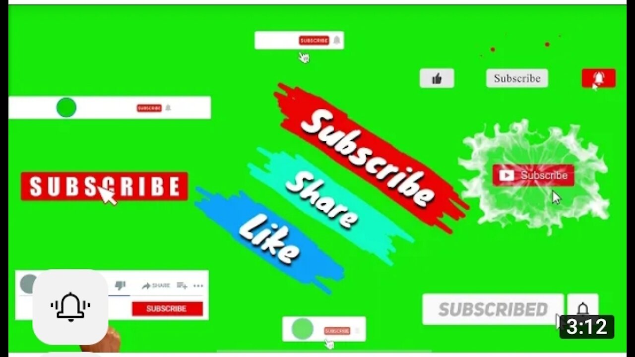 Top 10 || New Green Screen Subscribe Button Without Copyright 2020