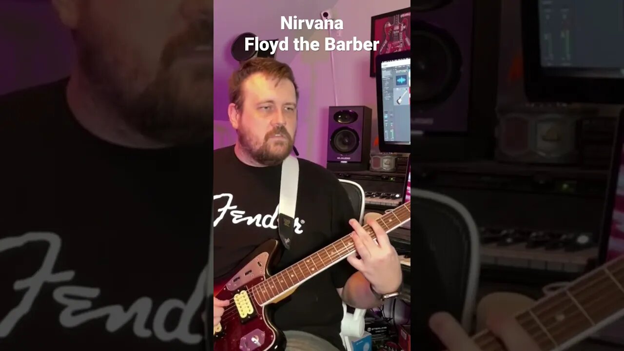 Nirvana - Floyd the Barber Guitar Cover (Part 1) - Fender Kurt Cobain Jaguar