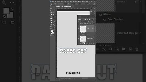 How to Make a Paper Cut In Photoshop #Shorts#trendingshortfffff #ytshorts #photoshop#adobephotoshop