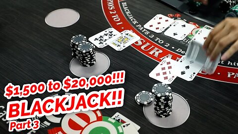 CAN'T BELIEVE IT!! 10X PROFIT BLACKJACK!? Part 3 (Timmy Vs. David)