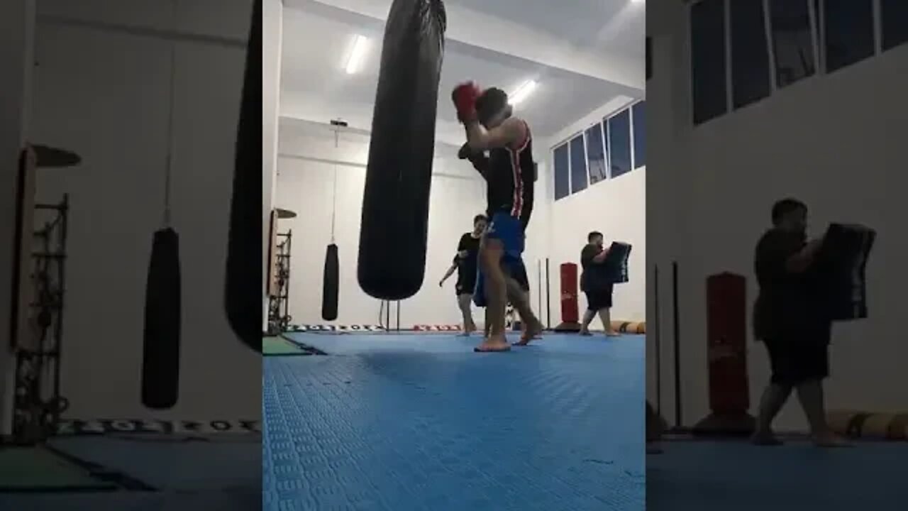 Kick, Punch, Elbow And Knee The Bag (10)