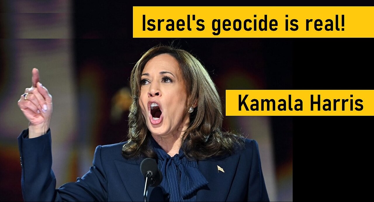 Harris' response to pro-Hamas student that Israel is committing genocide, "it's real"