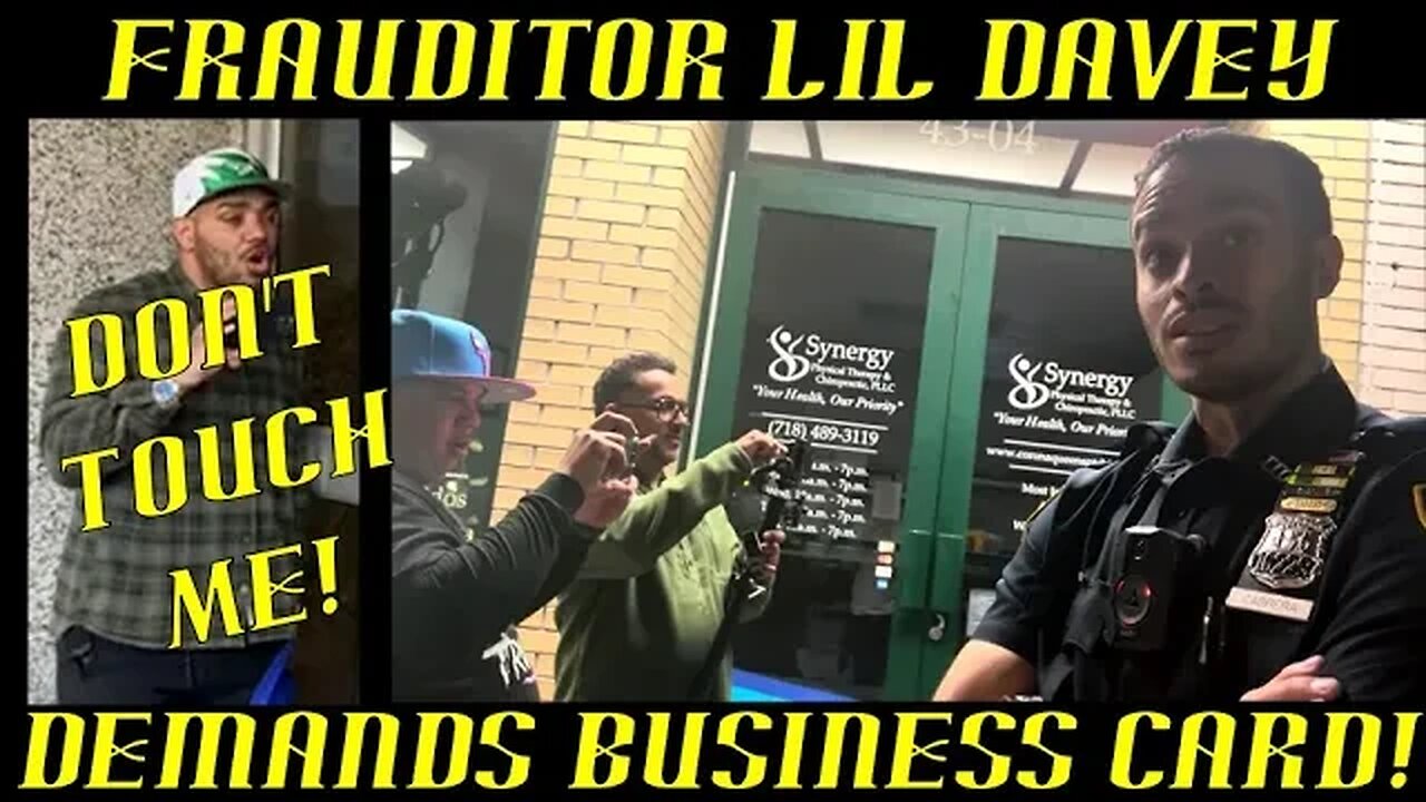 Frauditor Lil Davey Touched by Cop & Demands Business Card but Doesn't Get It!