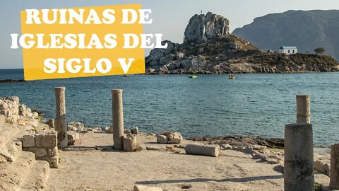 Basílicas de San Esteban - 𝗥𝘂𝗶𝗻𝗮𝘀 𝗲́𝗽𝗶𝗰𝗮𝘀 en una playa paradisíaca, en Kos, Grecia