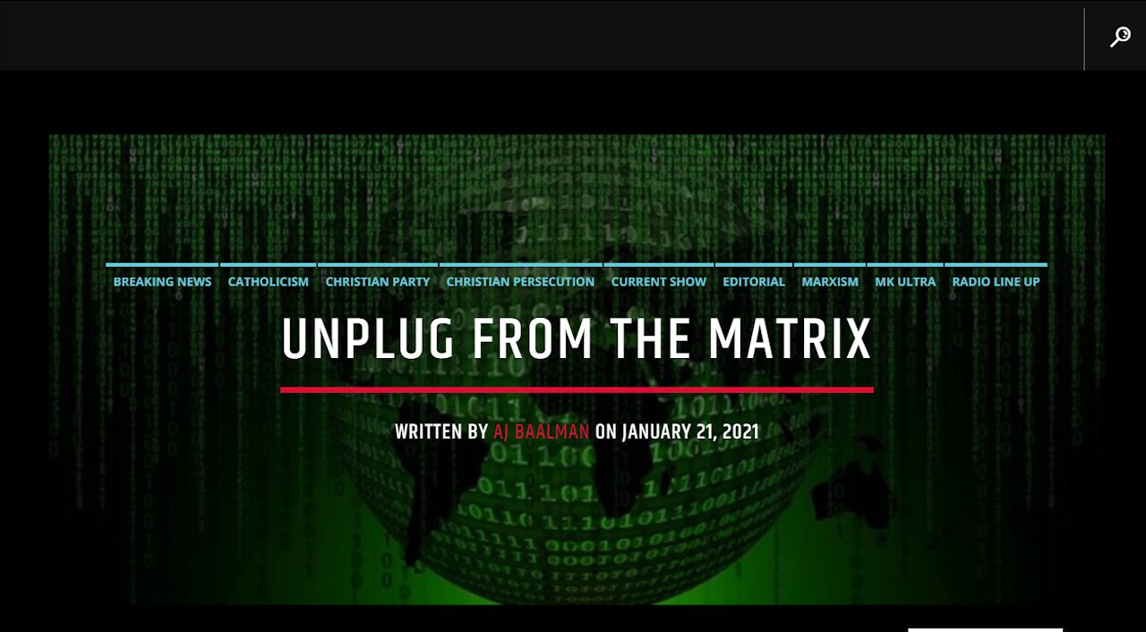 Unplug From The Matrix