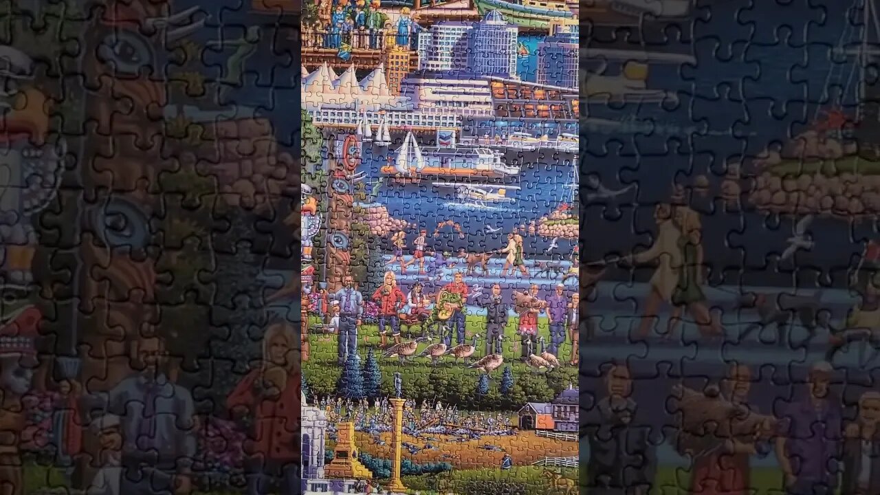 Day 4 Bag 7 Complete! What a wonderful World 60,000 piece 60-day Challenge! #puzzles #shorts #jigsaw