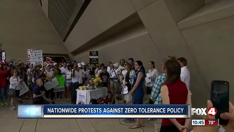 Texas residents protest against the Trump's administrations Zero Tolerance Policy