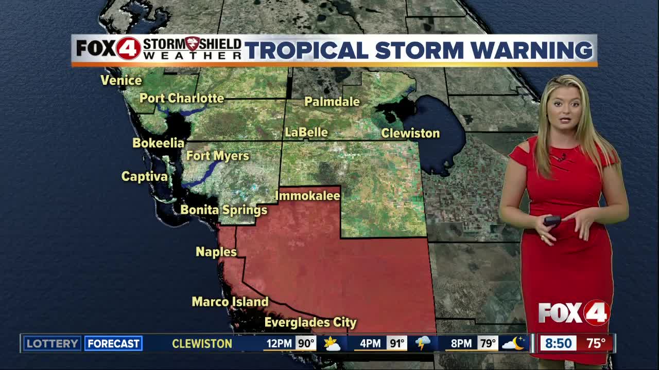 Tropical Storm Warning issued in Collier County for T.S. Gordon - 8:45am Monday update