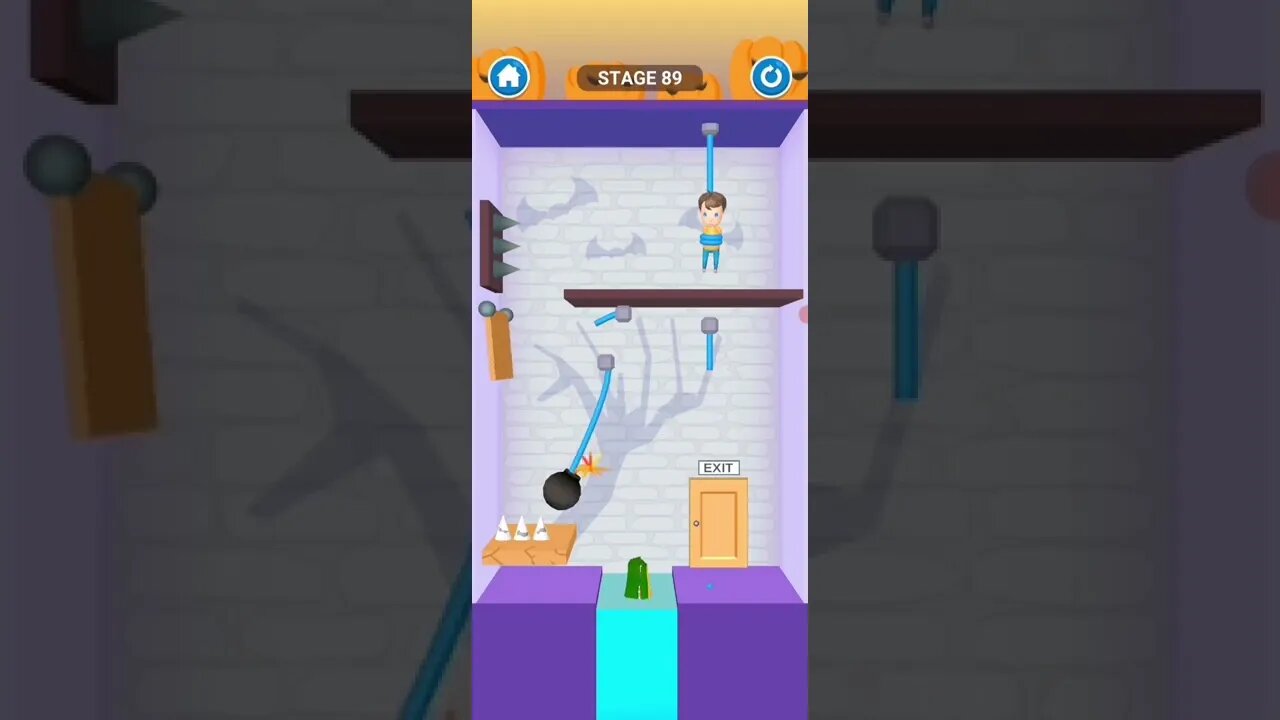 rescue cut rope puzzle 😎 #shorts