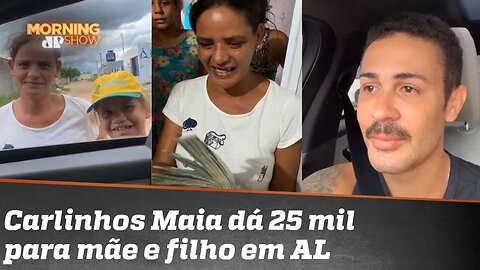 Carlinhos Maia dá 25 mil a mãe e filho pobres: tá, mas por que tem polêmica aí?