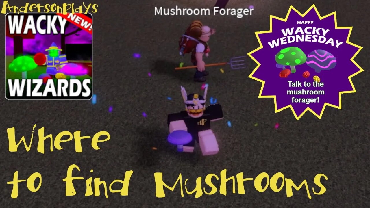 AndersonPlays Roblox Wacky Wizards 🍄Mushroom🍄 - How to Get Mushroom Ingredient + Mushroom Potions