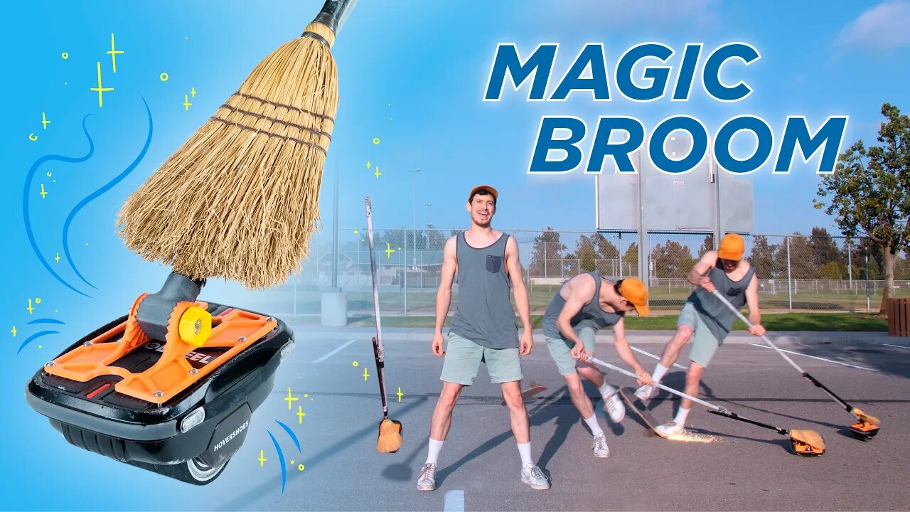 Skateboarding a Magic Witch's Broom