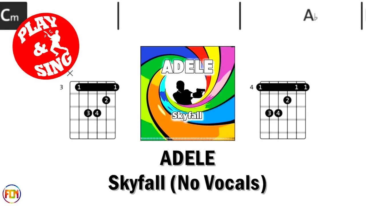 ADELE Skyfall FCN GUITAR CHORDS & LYRICS NO VOCALS