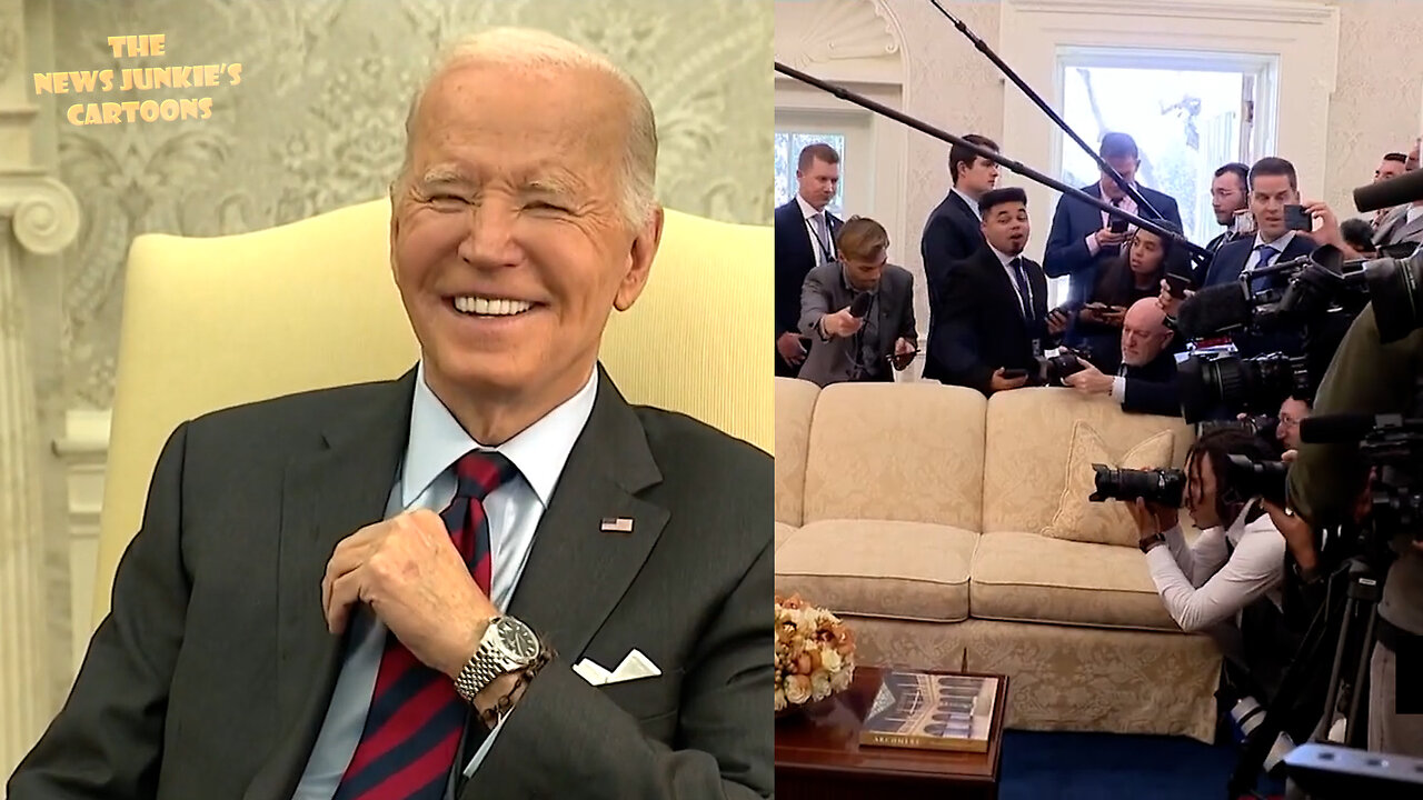 Creepy Joe enjoys his handlers yelling and kicking the press out of the room.