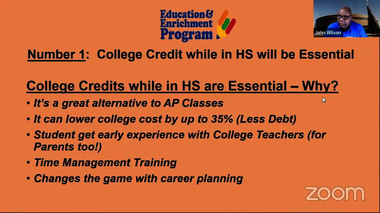 Class of 2023 & 2024 Parent Meeting | Nov. 29 2021