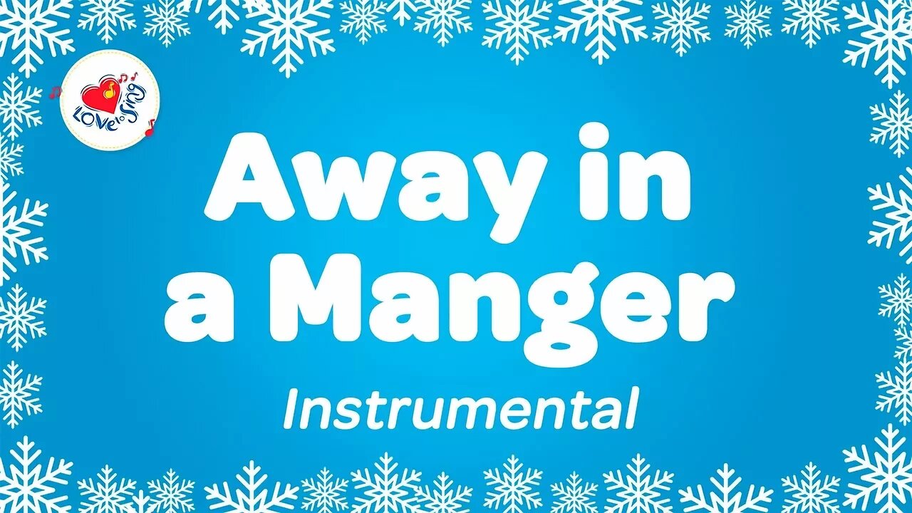 Away in a Manger Instrumental Music Carol with Lyrics | Karaoke Christmas Song