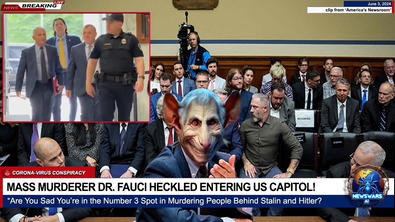 MASS MURDERER DR. FAUCI HECKLED ENTERING US CAPITOL!