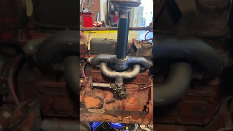 New manifold on the old H: I didn’t get it cleaned up like I wanted but I can move it now. Lol