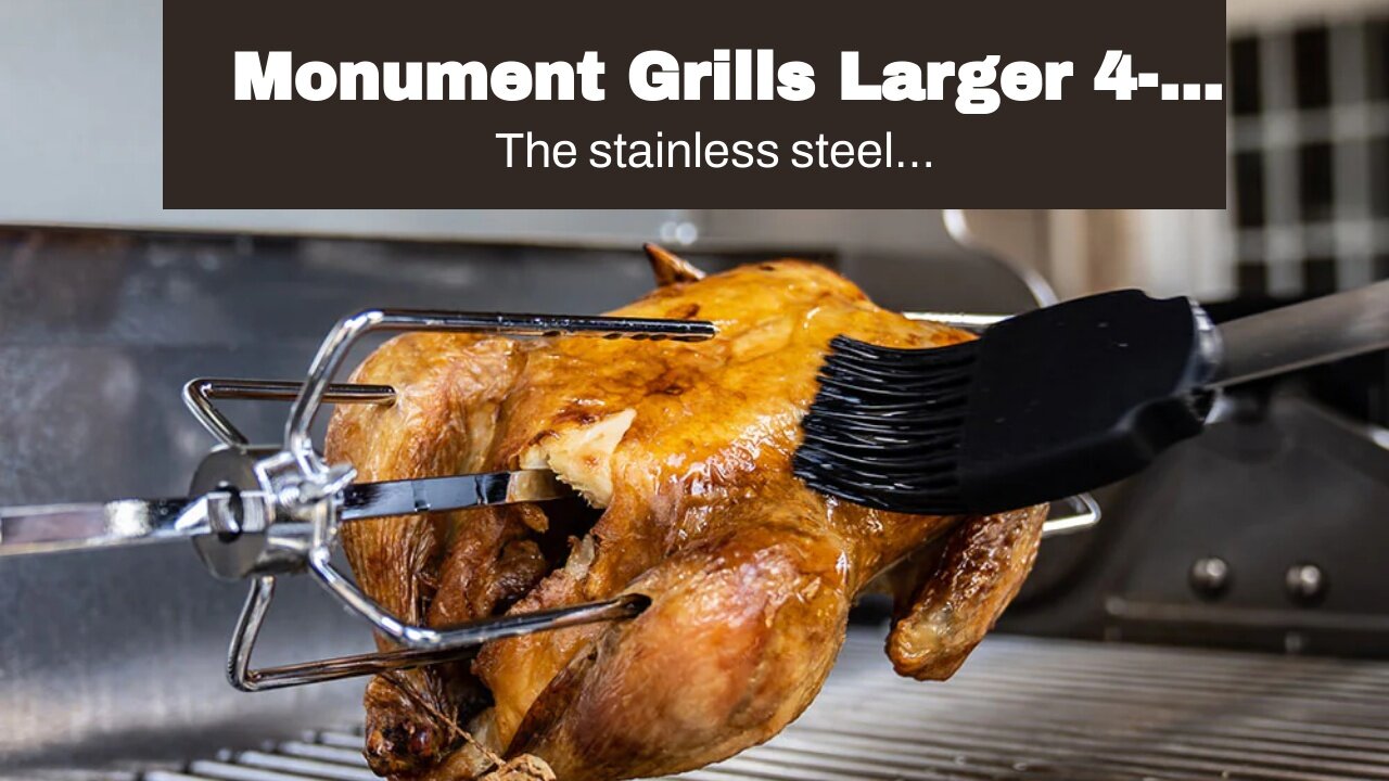 Monument Grills Larger 4-Burner Propane Gas Grills Stainless Steel Cabinet Style with Rotisseri...