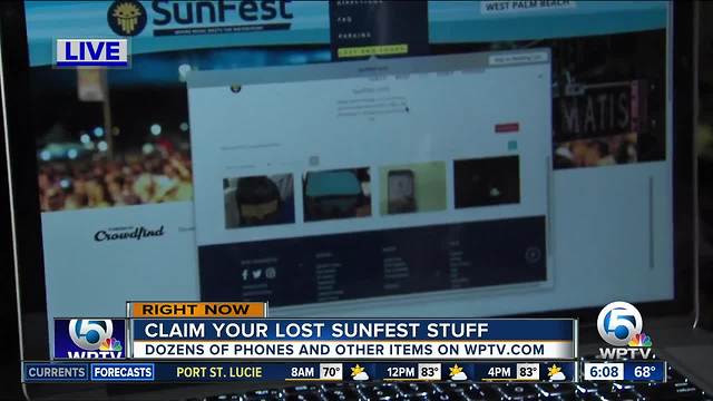 Claim your lost SunFest stuff