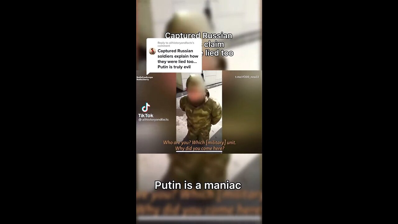 RUSSIAN SOLDIER CLAIMS PUTIN LIED TO THE ARMY