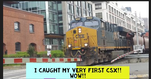 RAILFANNING FUN PART THREE I GET MY VERY FIRST CSX!! WOW!!!