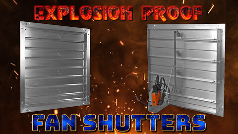 Explosion Proof Fan Shutters - 24"x24" - 115V Motor and Chain - Shutters and Actuator for HAZLOC