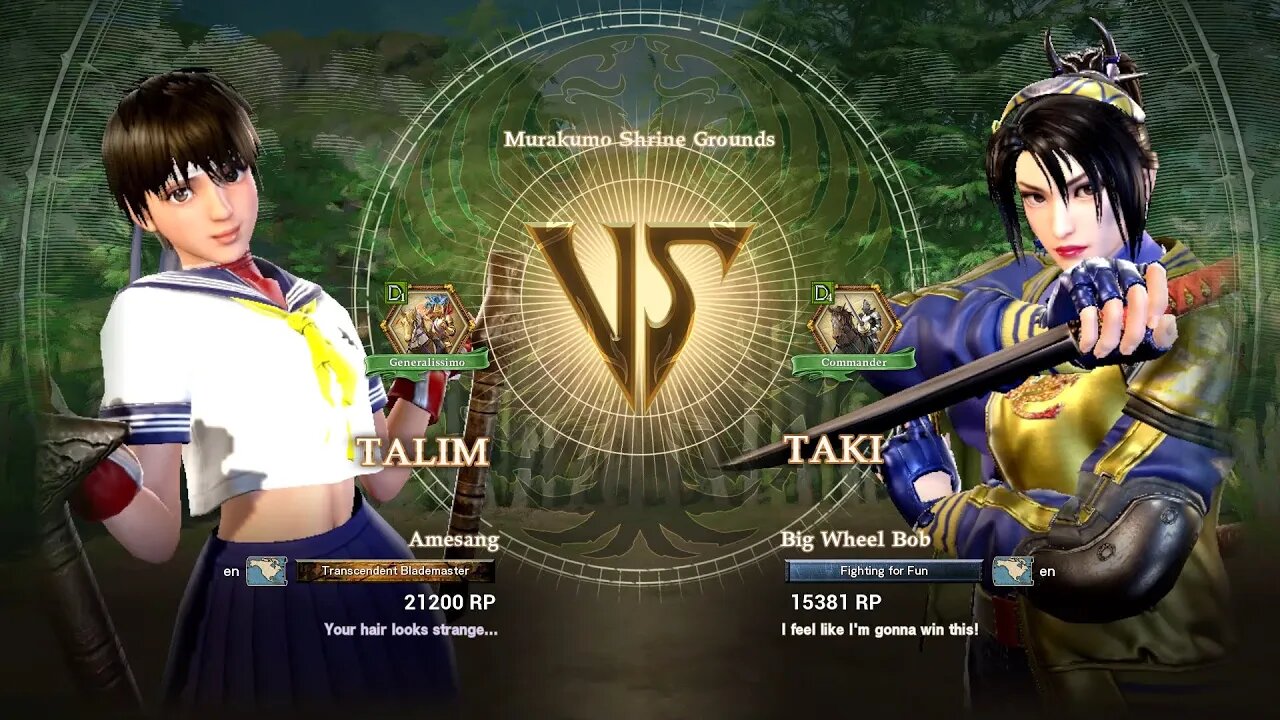 Talim (Amesang) VS Taki (Big Wheel Bob) (SoulCalibur™ VI: Online)