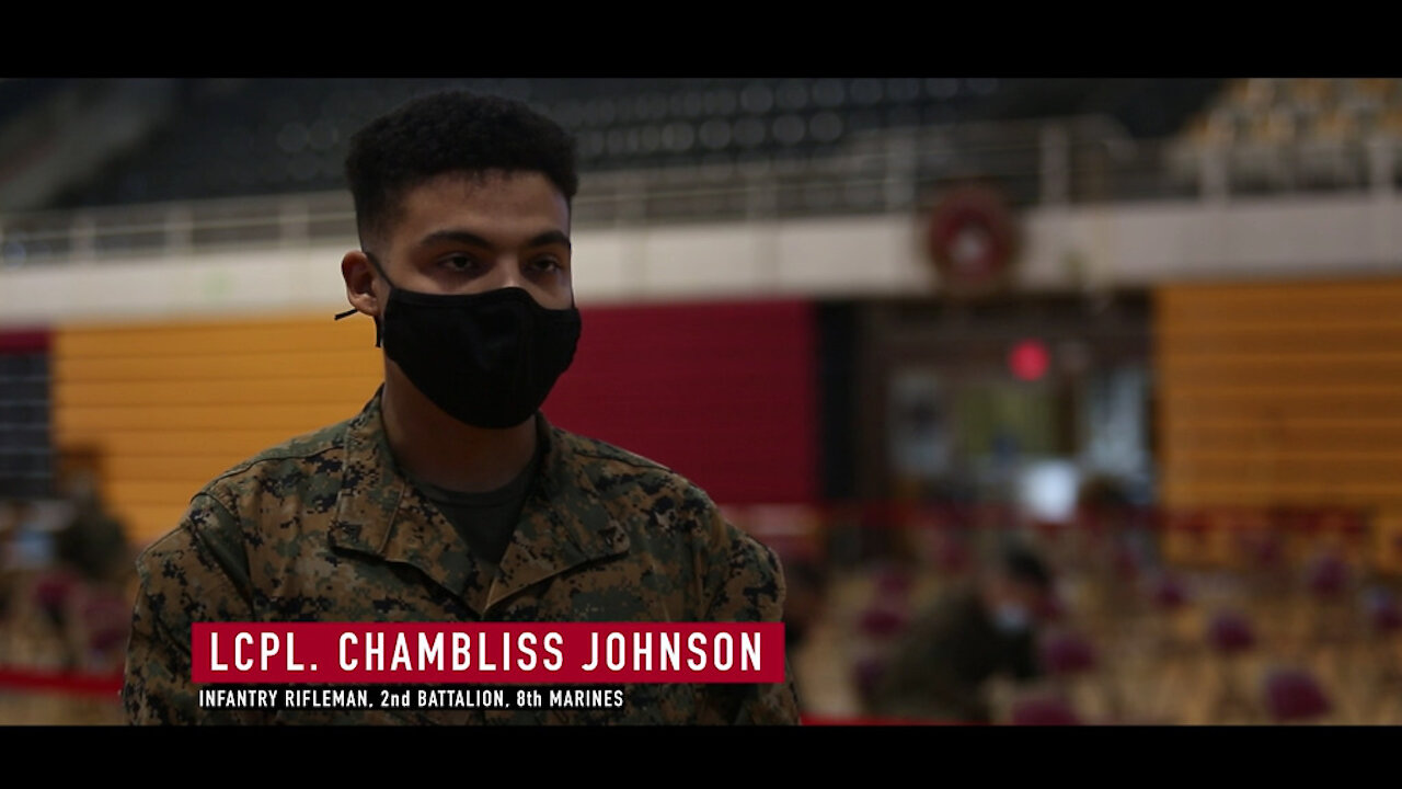 U.S. Marine Corps Lance Cpl. Chambliss Johnson Marine on the Street