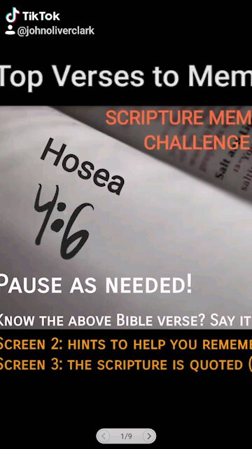 Top Verses To Memorize, Hosea 4:6