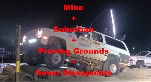 Mike at the Proving Grounds in the Suburban