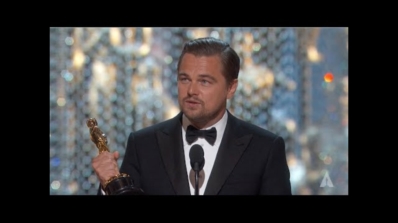 Leonardo DiCaprio winning Best Actor | 88th Oscars (2016)