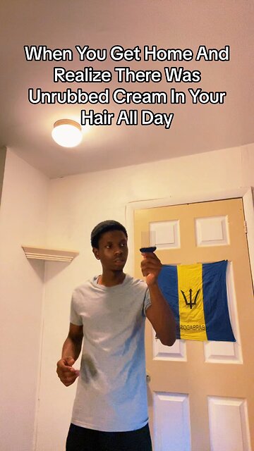 When You Get Home And Realize There Was Un Rubbed Cream In Your Hair All Day