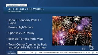 San Diego County still holds a handful of fireworks shows